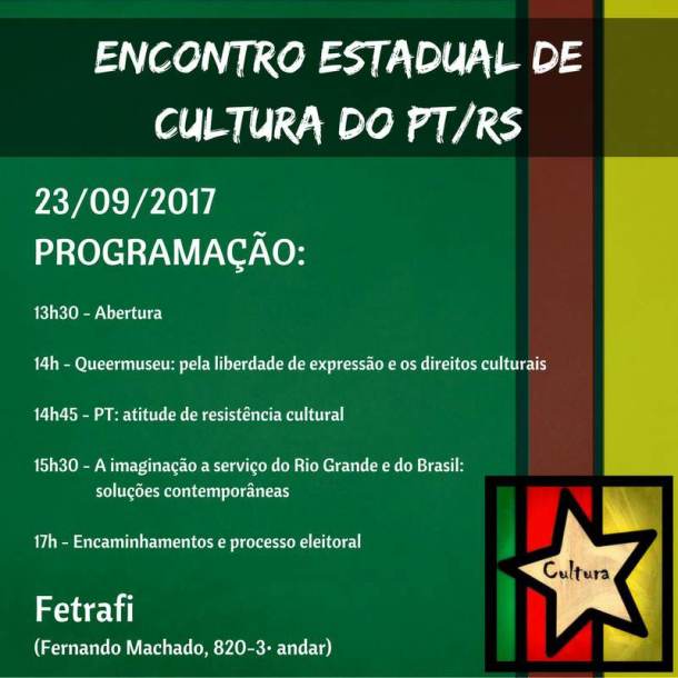 Convite Encontro Cultura PT 2017